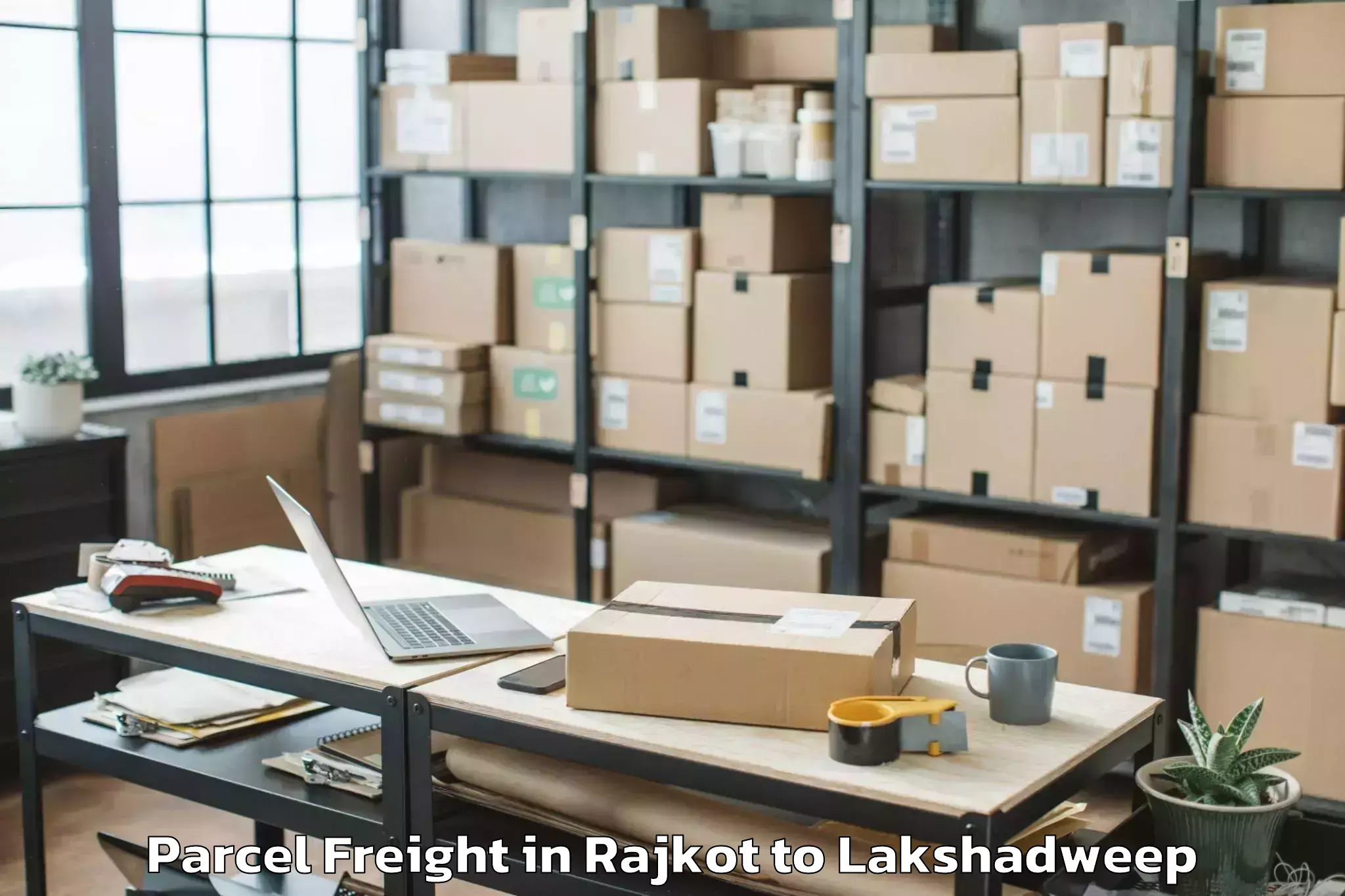 Hassle-Free Rajkot to Amini Parcel Freight